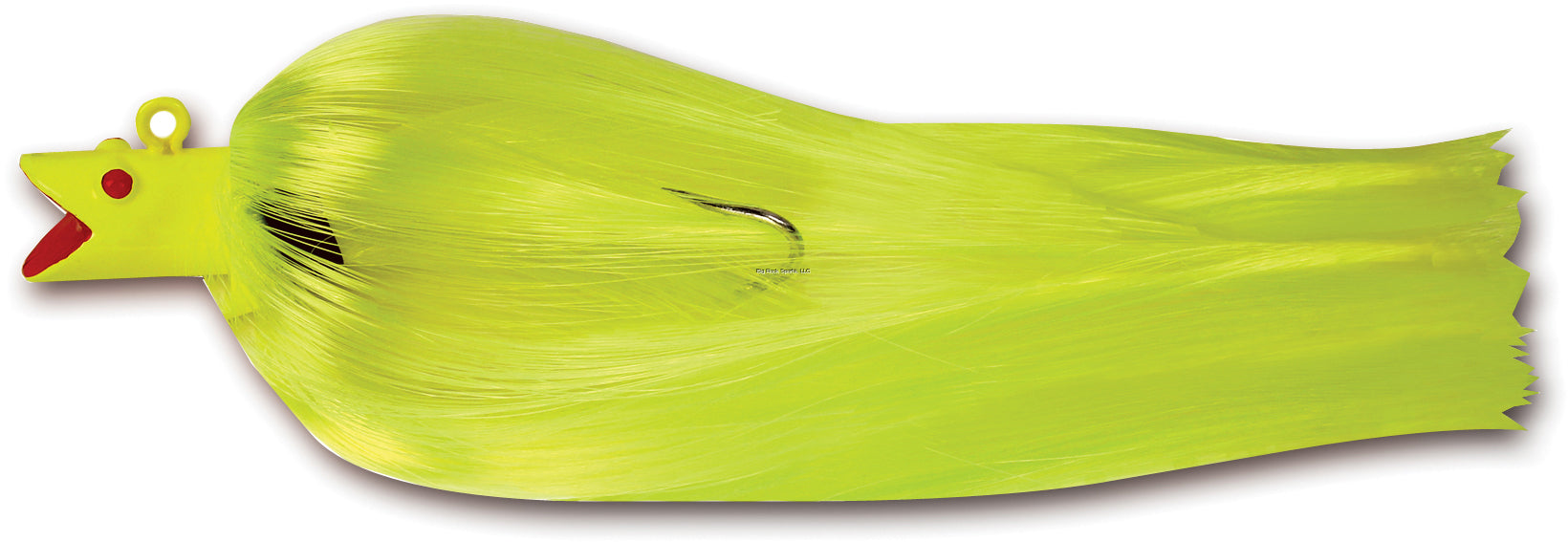 Sea Striker CL2CH Chute Rig, 8" Nylon Hair, 2 oz, Swing Hook, Chartreuse
