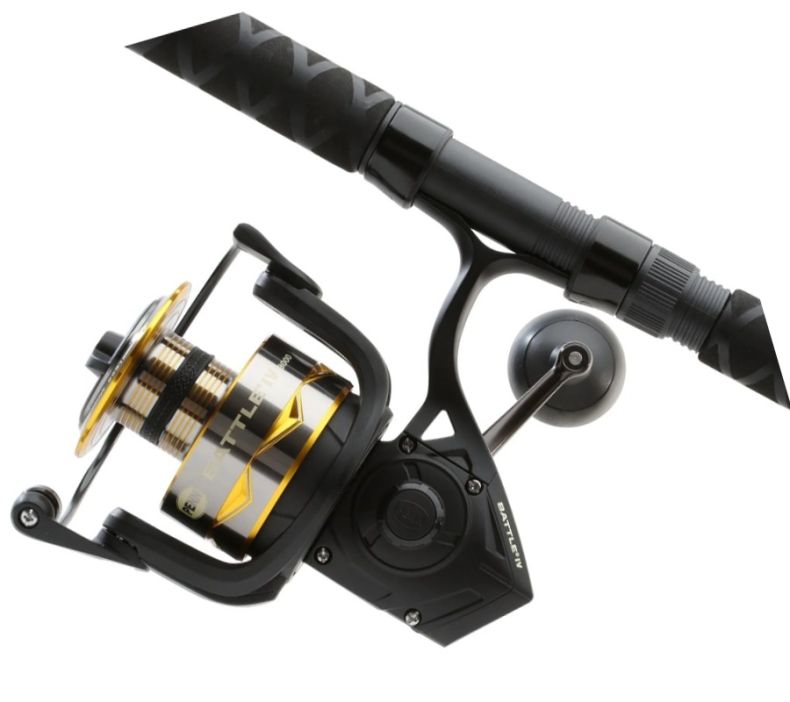 fishing rods penn Penn BTLIV5000701MH Battle IV Spinning Combo, 7'