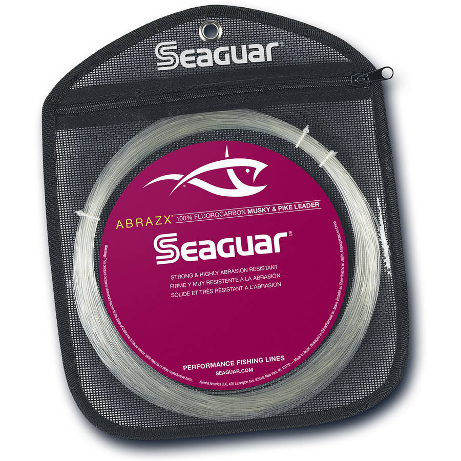 Seaguar AbrazX 100% Fluorocarbon Musky/Pike Leader 100lb 25yd