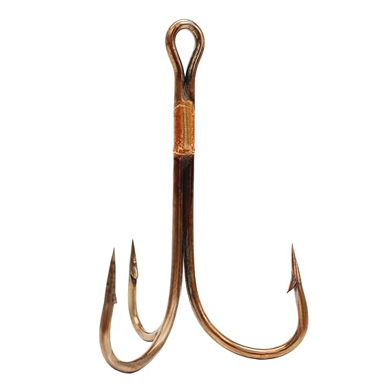 eagle claw fish hook size 8 Eagle Claw Lake & Stream Hook, Size 8/0, Treble, Bronze, 36pk