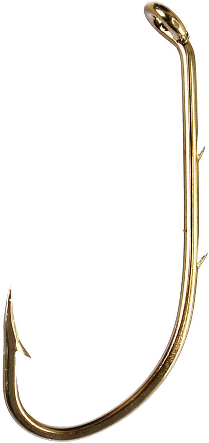 curved fishing hook Eagle Claw Baitholder Hook, Curved/Forged, 2 Sliced, 181A