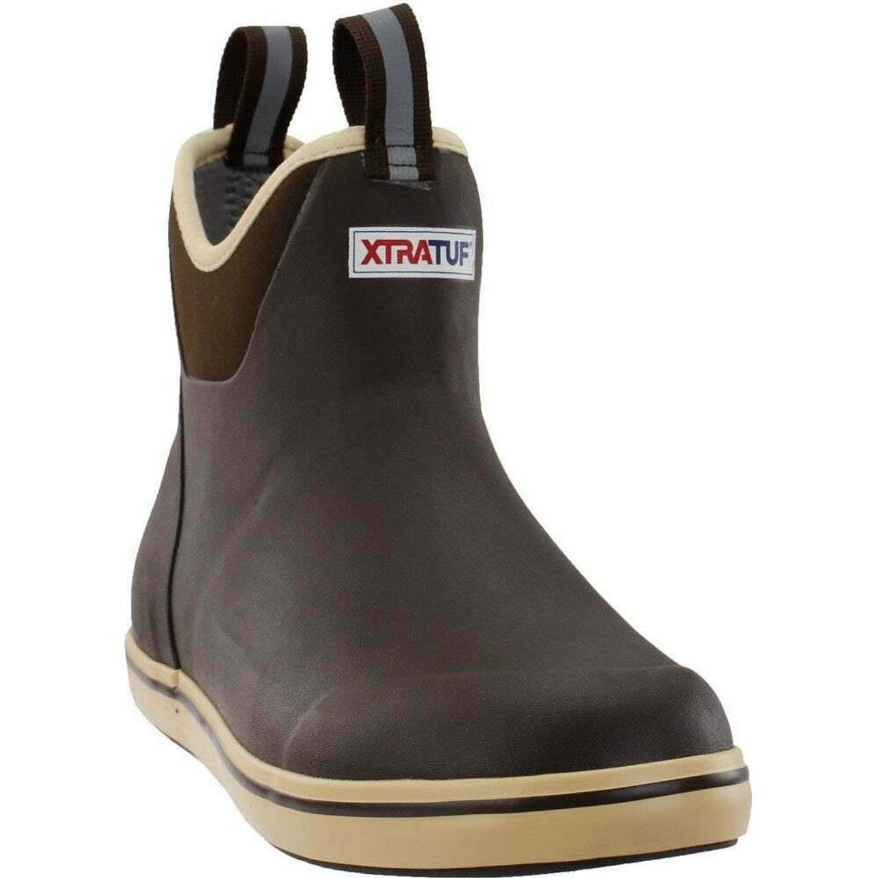 Xtratuf Ankle Full Rubber Deck Boot - Size 13 - Chocolate/Tan, 6