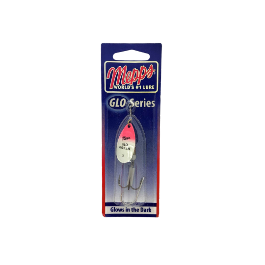Mepps GLO Aglia In-Line Spinner, 1/4oz, Plain Treble Hook, GLO
