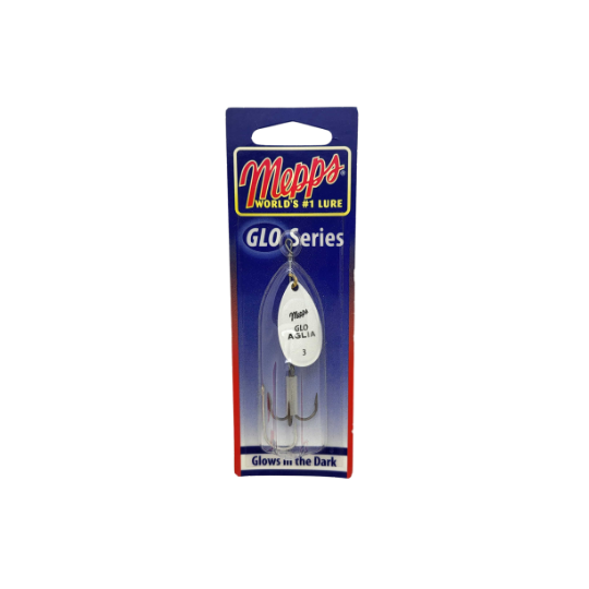 Mepps GLO Aglia In-Line Spinner, 1/4oz, Plain Treble Hook, GLO
