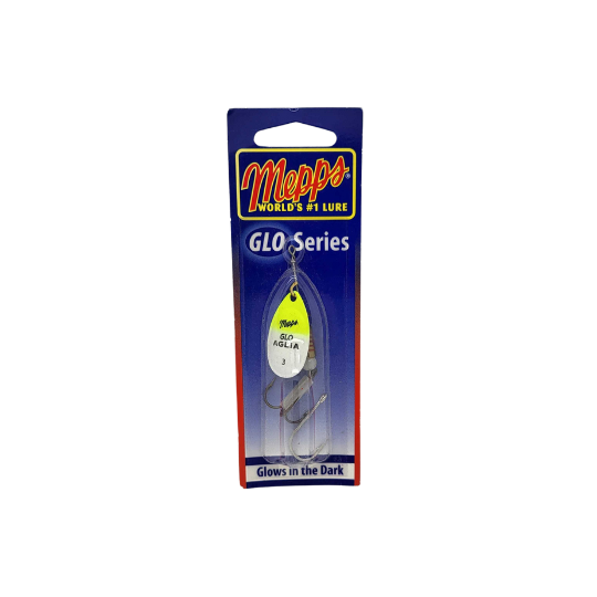 Mepps GLO Aglia In-Line Spinner, 1/4oz, Plain Treble Hook, GLO