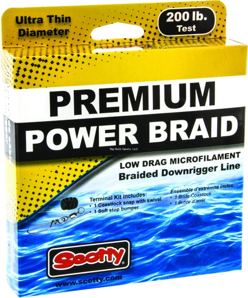 Scotty 2701K Premium Braided Downrigger Line 200Lb 300Ft Spool