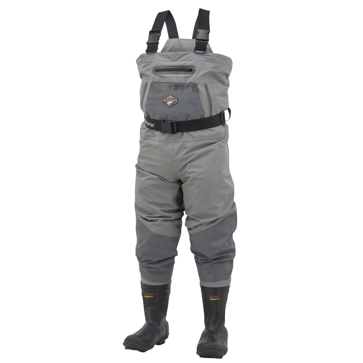 Frogg Toggs Steelheader Insulated Cleated BTFT Chest Wader, Slate/Gray