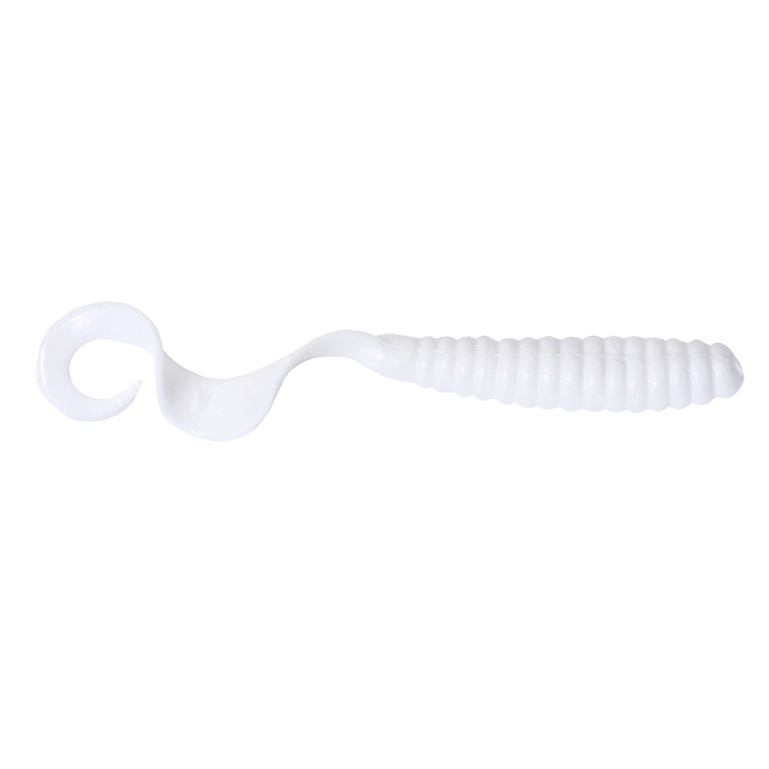 GOT-CHA Curltail Grub, 8" White, 25/Pack