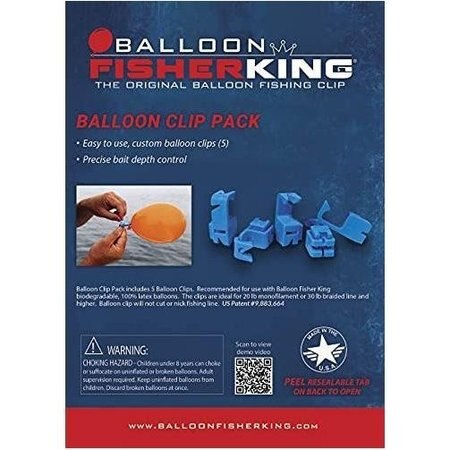 Balloon Fisher King Balloon Clip 5 Pack