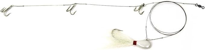Sea Striker Ribbon Fish Rig 3Ea 4X Trebles 1oz Bucktail #5