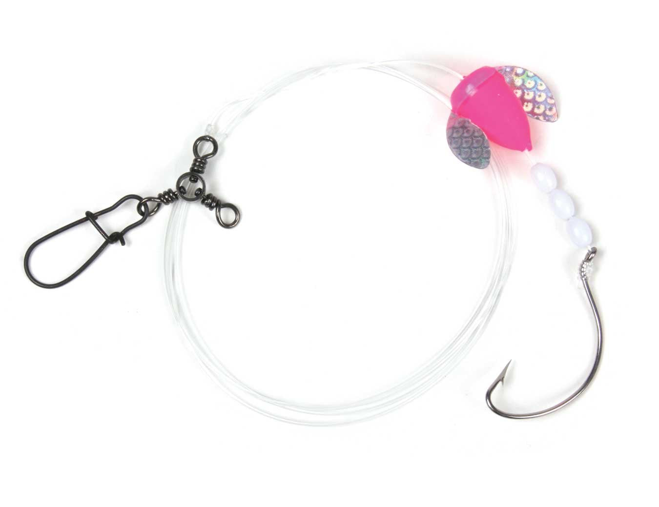 Sea Striker Spin-n-Glo Fluke Rig, 1/0 Nickel Wide Gap Hook, 42"
