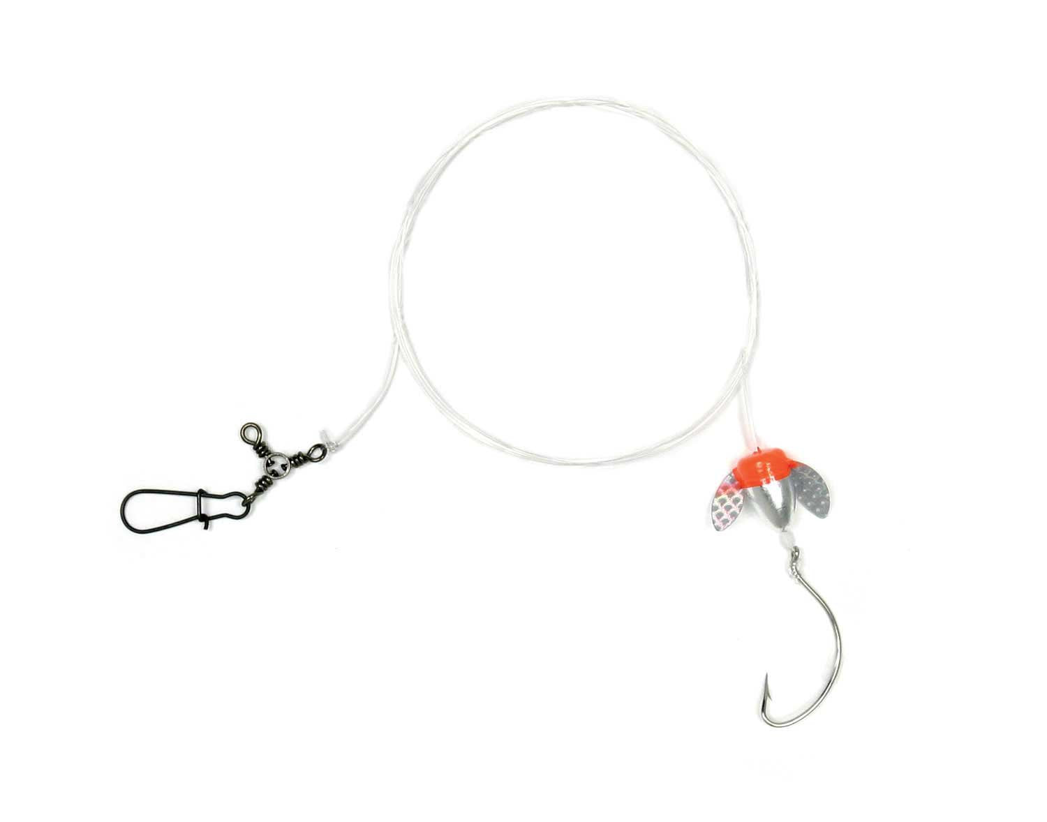 Sea Striker Spin-n-Glo Fluke Rig, 1/0 Nickel Wide Gap Hook, 42"