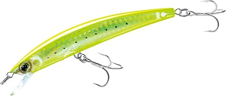 Yo-Zuri F1145GHCS Crystal 3D Minnow 3 1/2", 1/4 oz, Chartreuse Silver