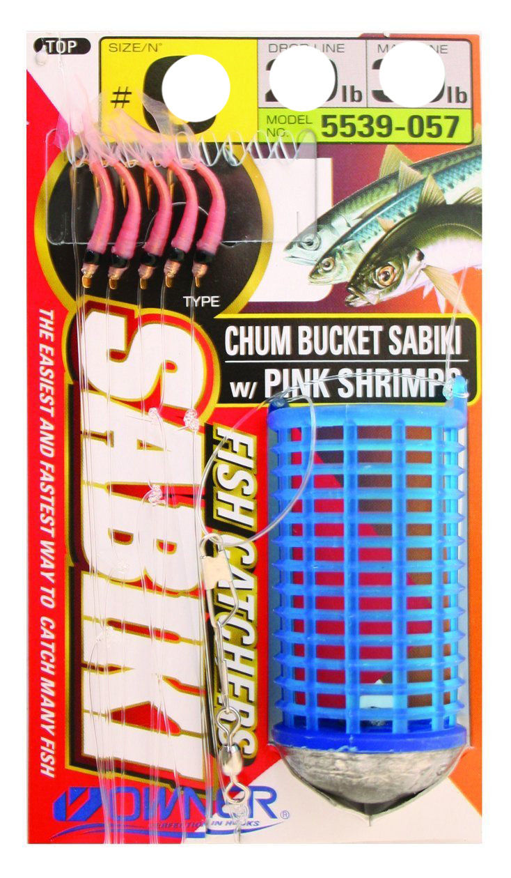 Owner Chum Bucket Sabiki Bait Ballyhoo Catching Hooks Shrimp Size 12 5