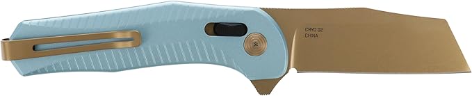 SOG Diverge XR Folding Knife, 3" Sheepfoot Blade, Light Blue & Gold