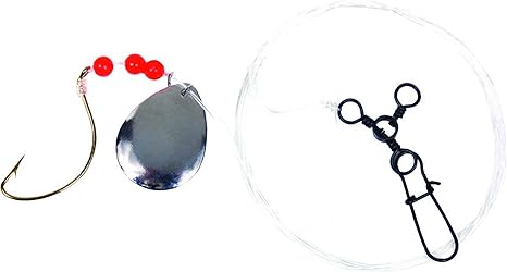 Sea Striker N8555-20G Fluke Rig 2/0 Gold Wide Gap Hook w/Beads