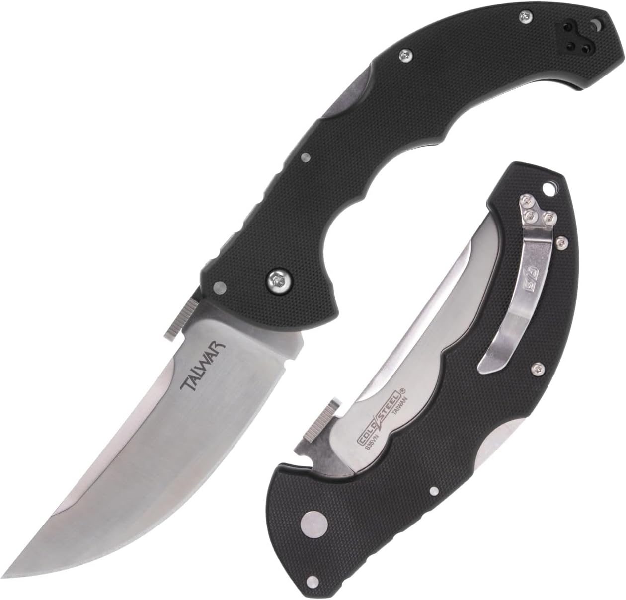 Cold Steel CS-21TTL Talwar Folding Knife, 4" Satin Blade, Tri-Ad Lock