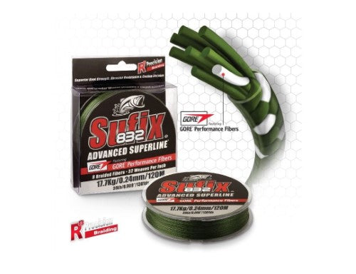 Sufix 660-350L 832 Advanced Superline Braid 50lb 1200yd Neon
