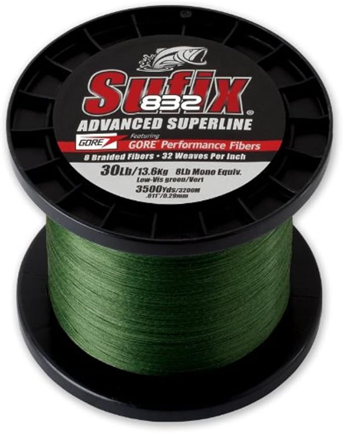 Sufix 832 Advanced Superline Braid 30lb 3500yd Lo-Vis