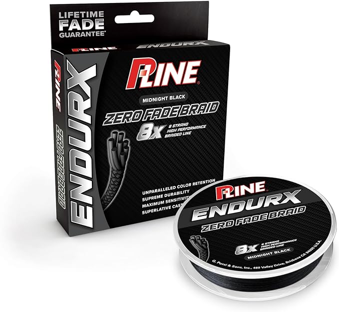 P-Line Endurx No Fade Braid, 300yd, Midnight Black