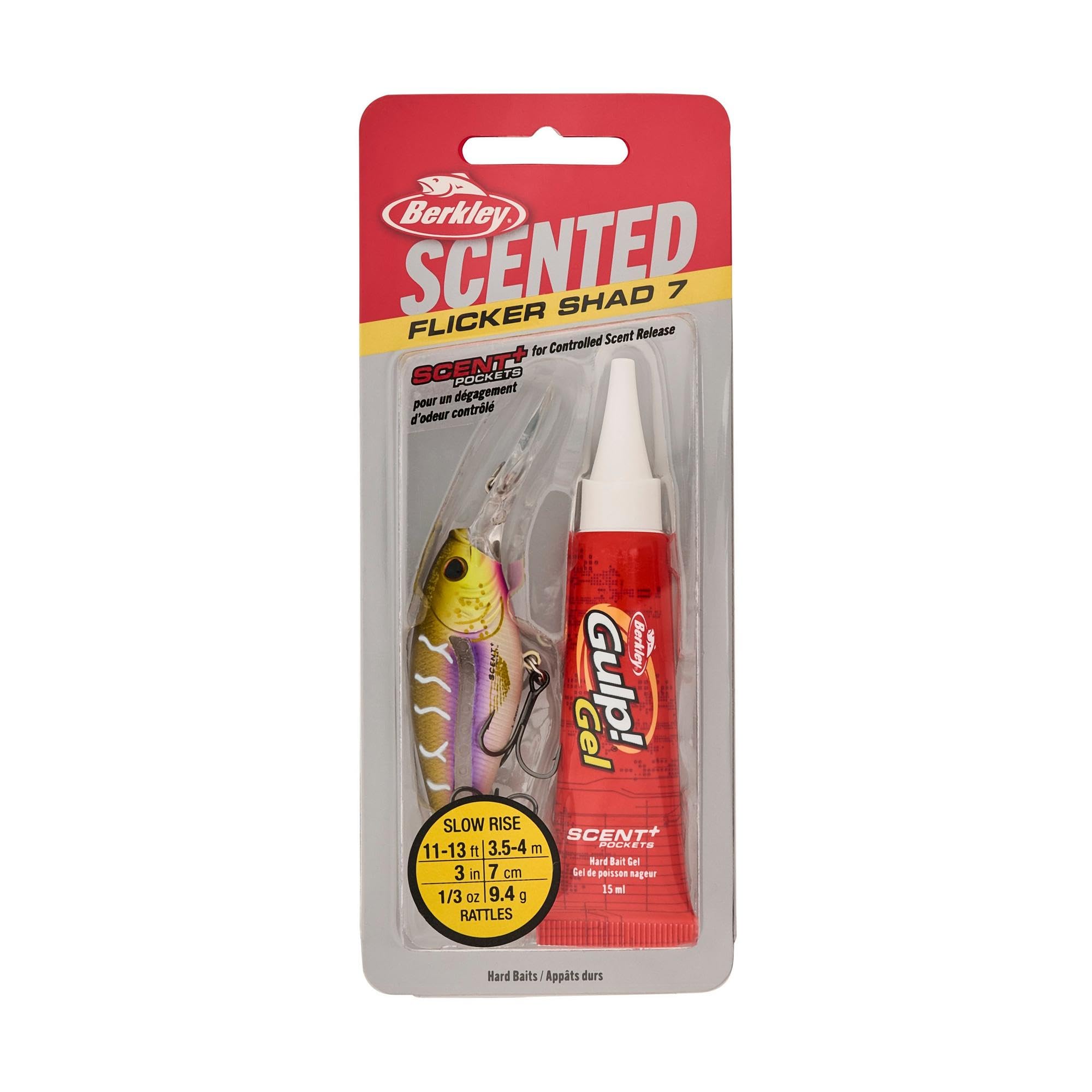 Berkley Scented Flicker Shad Hardbait, 7cm, 5/16 oz, Purple