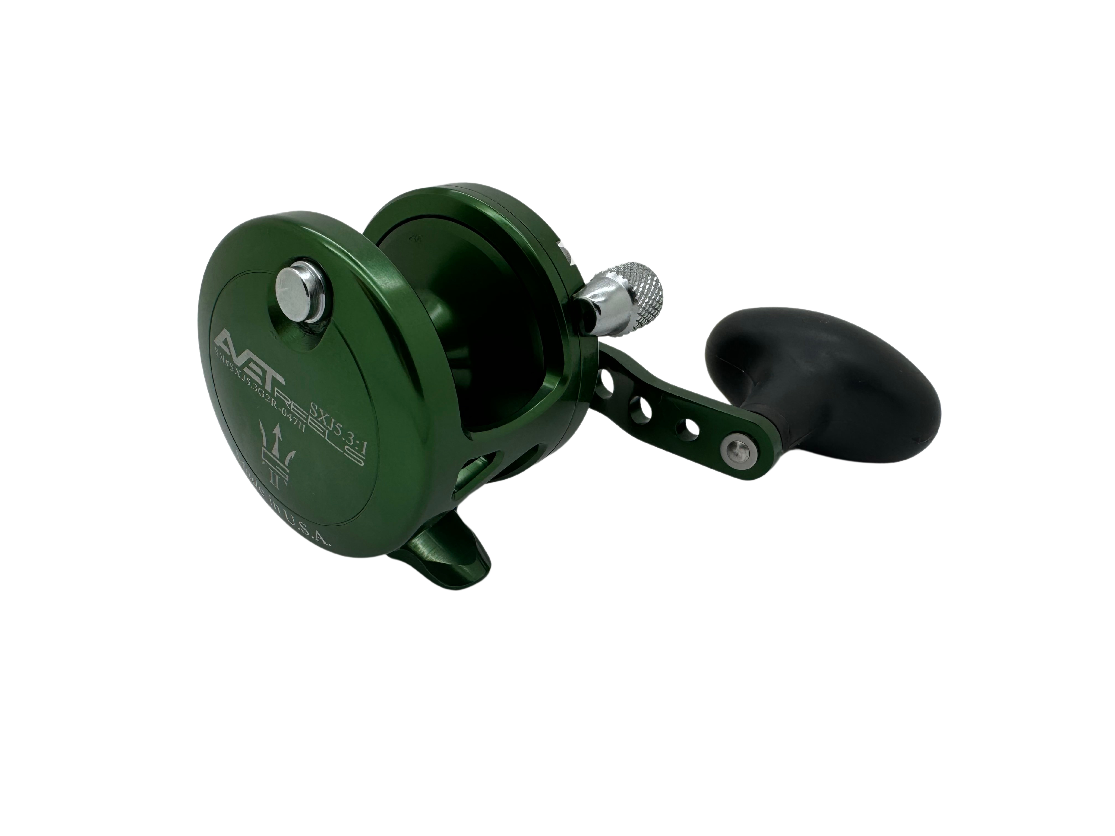 Avet SXJ 5.3 NGP Single Speed Reel Green RH (No Glide Plate)