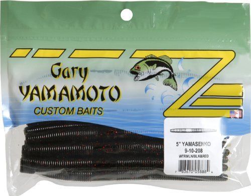 Gary Yamamoto Senko Soft Baits, Black/ Blue, 5 - 10 count