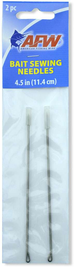 American Fishing Wire Bait Sewing Needles, Stainless Steel, 6" 2pk