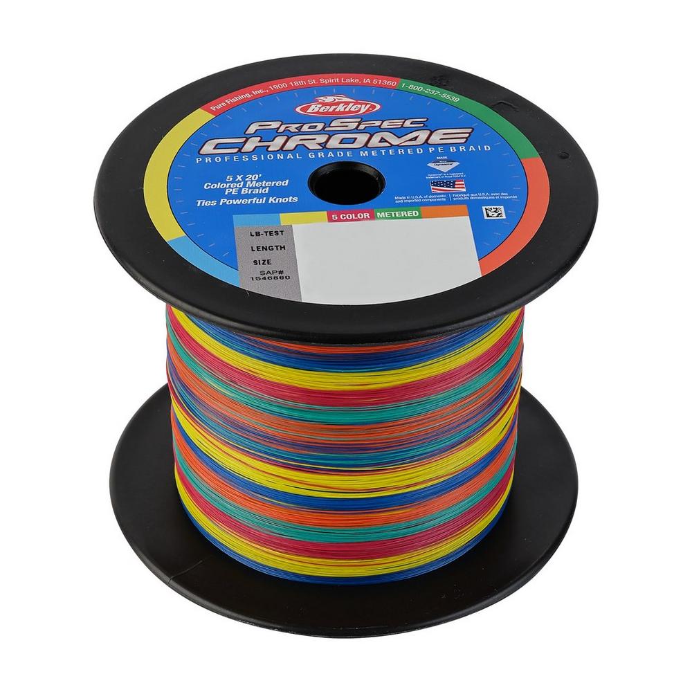 Berkley ProSpec Chrome 5x20' Metered Braid, Small Bulk