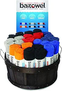 Baitowel BT-48 PC BASKET BT-48 48 Pc Fishing Towel Assortment w/Basket