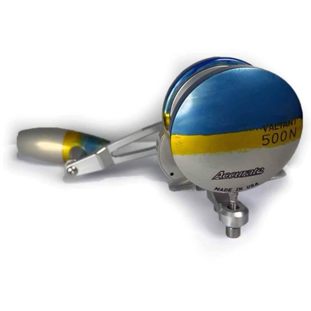 Accurate Boss Valiant Conventional Reel- 800 2-Speed- Yellowfin Tuna