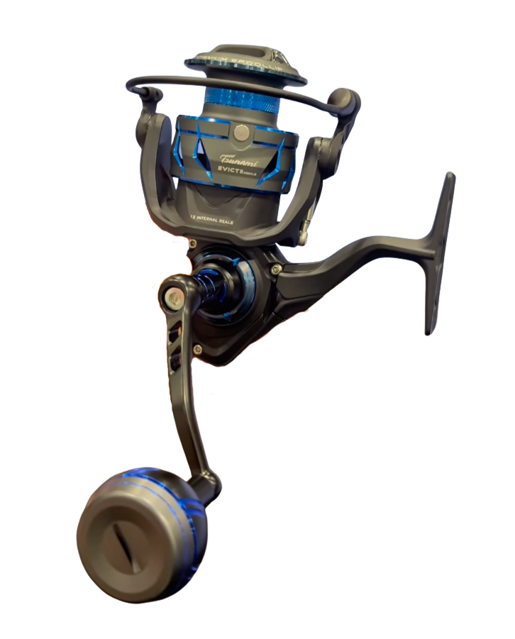 tsunami evict 5000 spinning reel II Tsunami Fishing Tackle compromise spinning reel built to outmuscle inshore and nearshore species Tsunami TSEVT5000 Evict Spinning Reel
