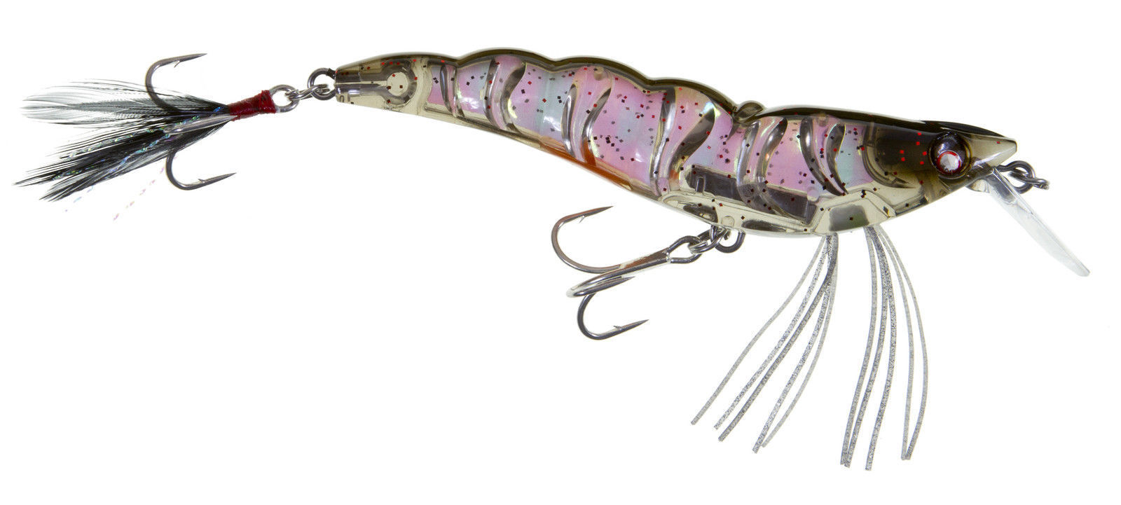  Yo-Zuri R1161-HGS Crystal 3D Shrimp Slow Sinking Lure,  Holographic Ghost Shrimp : Sports & Outdoors