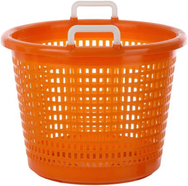 Joy Fish Basket HD Orange Plastic Basket with Handles 40Lb Capacity