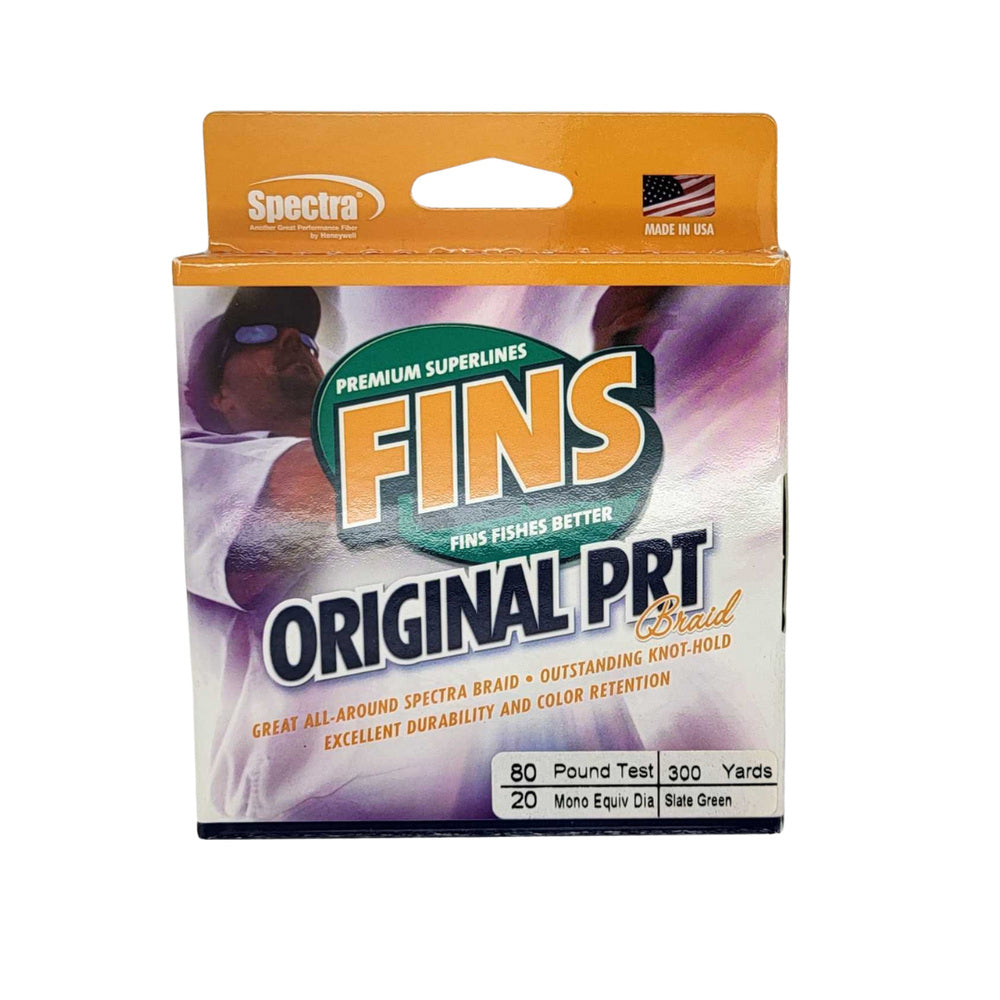 Fins Spectra 300yd PRT Braided Line 80lb Green