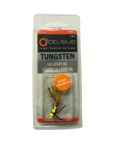 celsius fishing lures Celsius Lil Leggy Jig 1/26oz Chartreuse Tiger