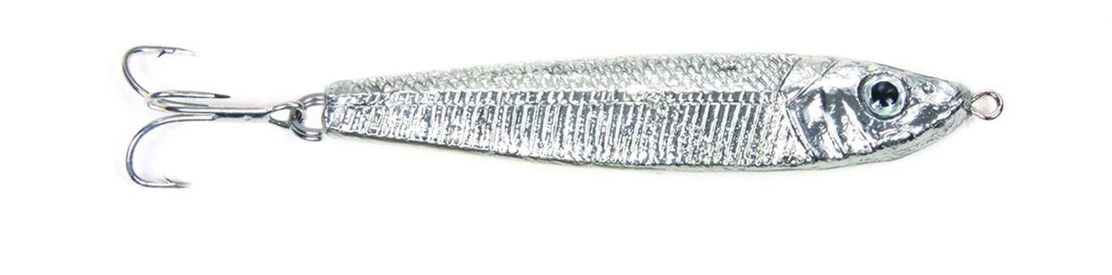 GOT-CHA Jigfish Lure, 2 1/4", 3/4 oz, #6 Treble Hook, Silver