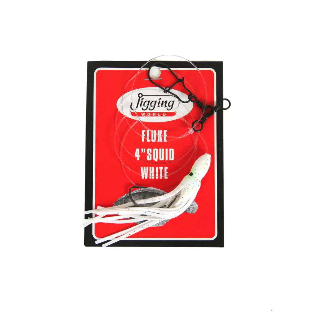 Jigging World Fluke Rig with 4" Squid