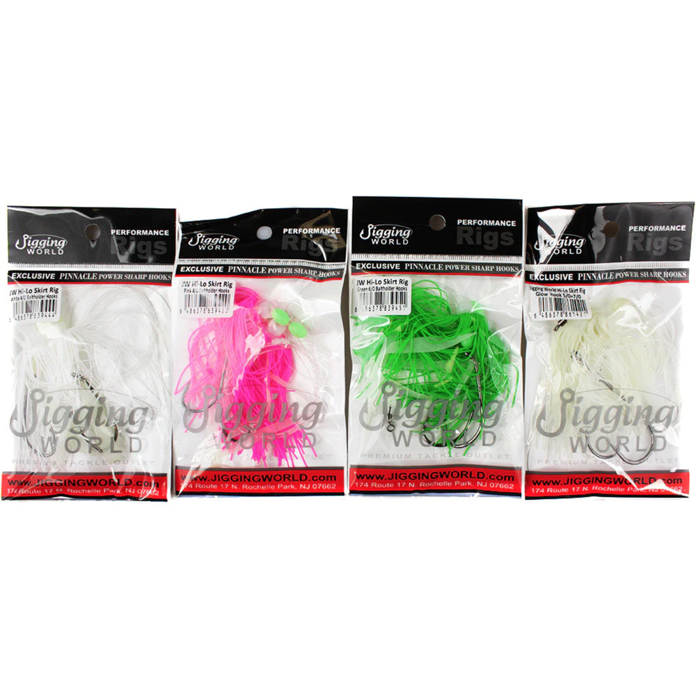 Jigging World Hi-Lo Silicone Skirt Rigs
