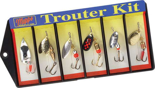 Mepps Trouter Kit K1 - 6 Lures with Plain Treble Hooks