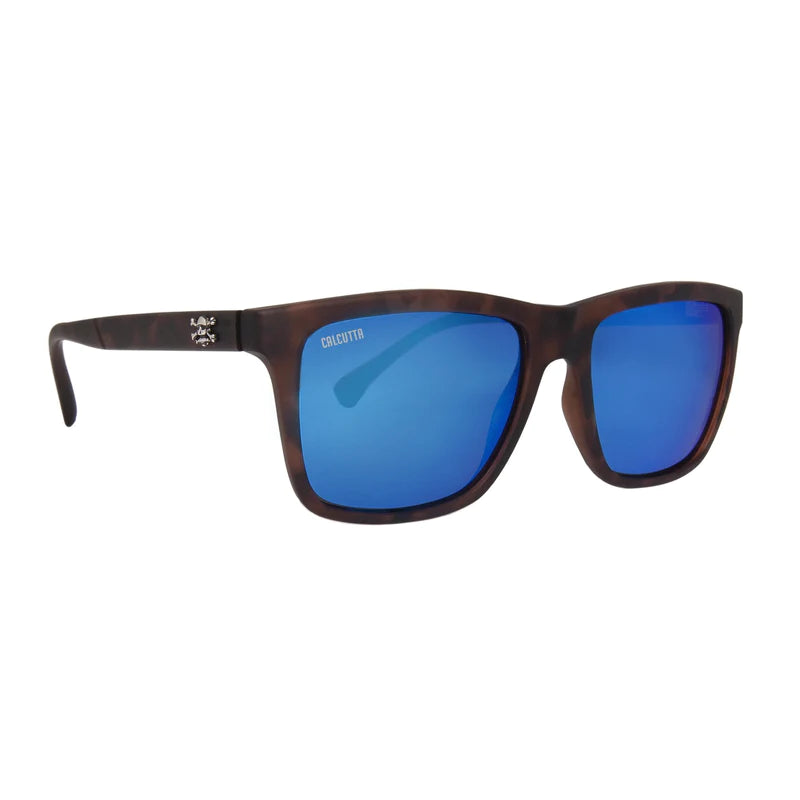 Calcutta Kettle Cove Polarized Sunglasses Matte Tortoise Frame/Blue Mi