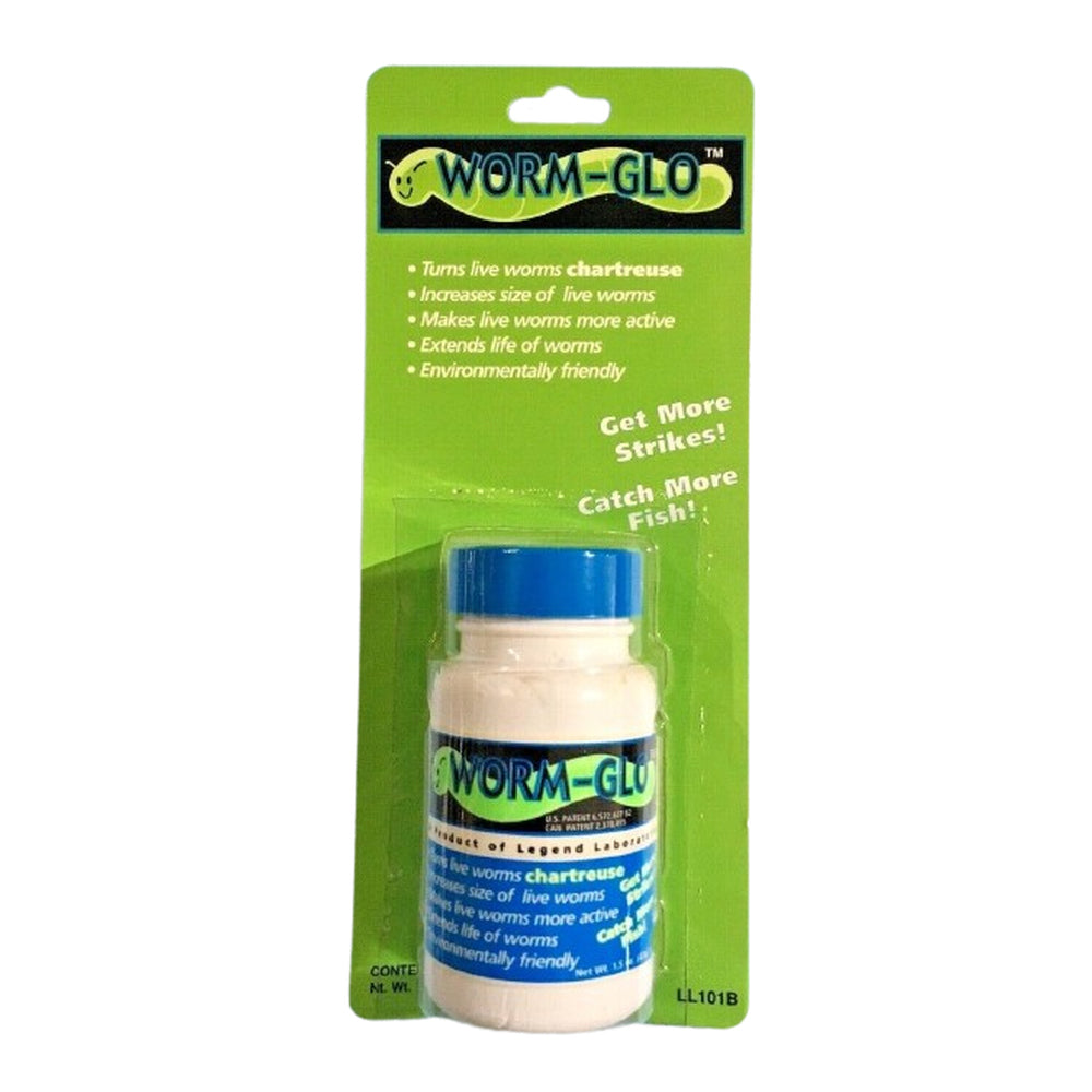 Legend Worm Glo, Turns Live Worms Chartreuse, 1.5 oz Plastic Bottle
