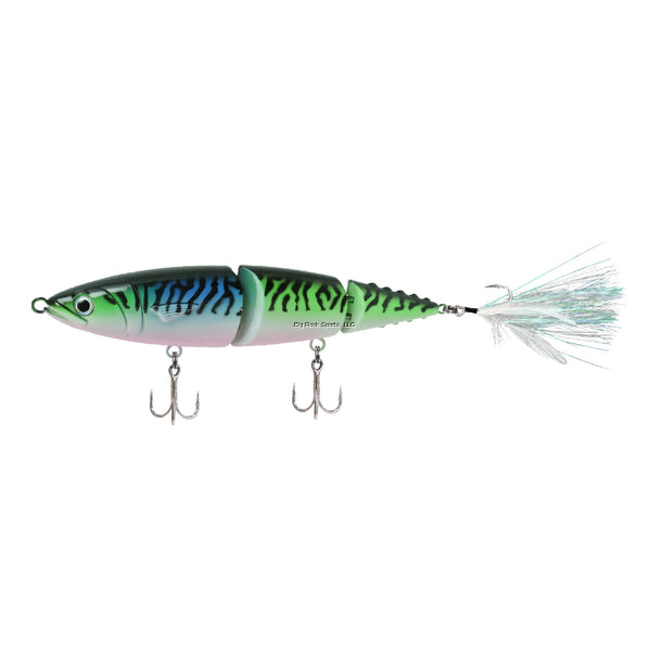Fish Lab Hard Mack Attack 3 pc. 9" swimbait, 2 treble Whacky Mackerel