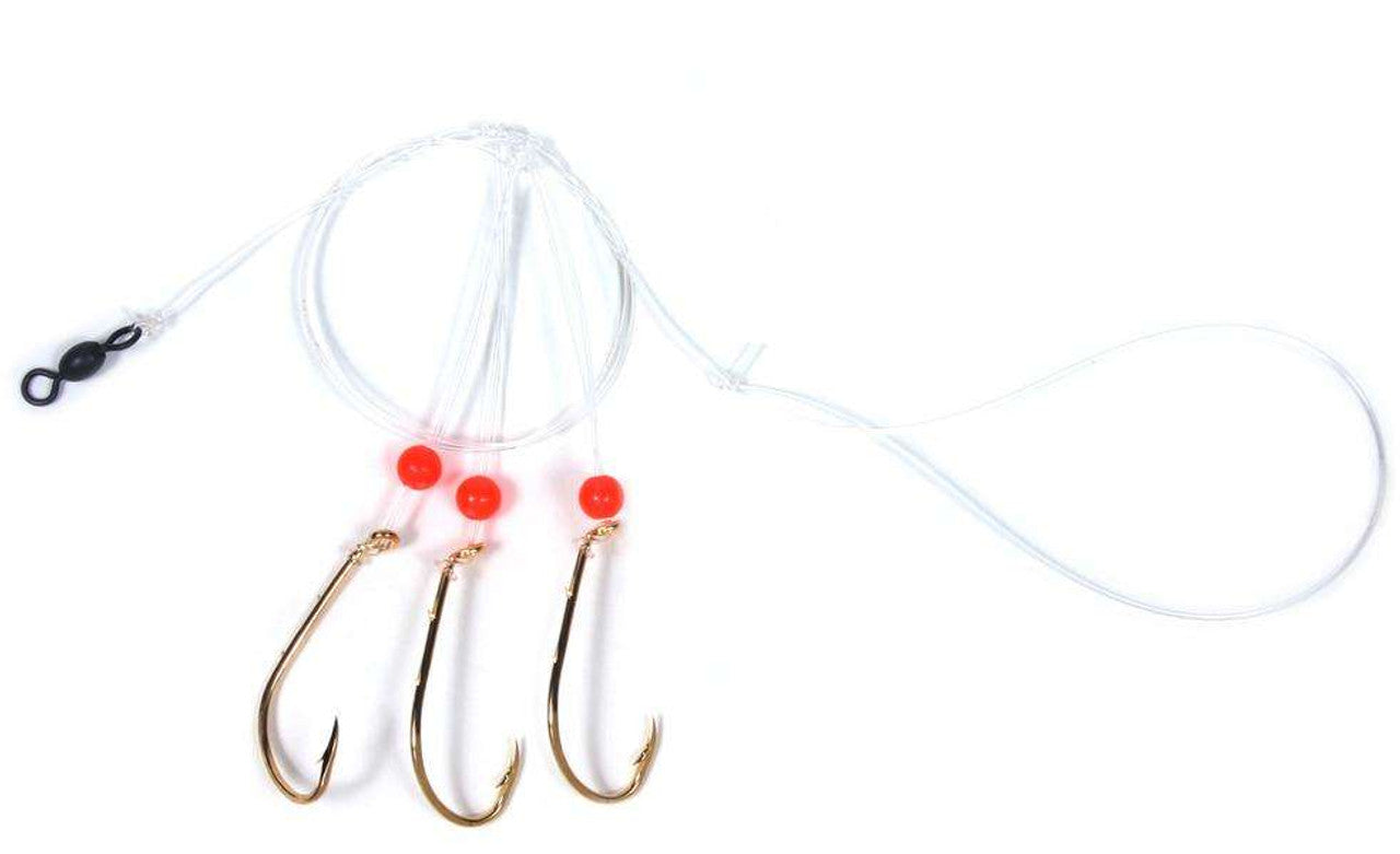 Sea Striker Sea Bass Hi-Lo Rig, 3 - 3/0 Gold Bait Holder