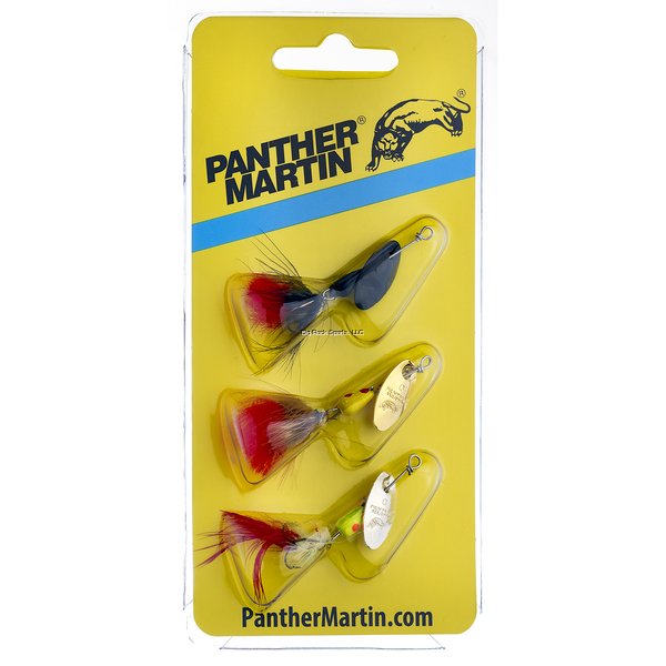 Panther Martin PMMF3 3 Pack Kit Red Tail Spinners