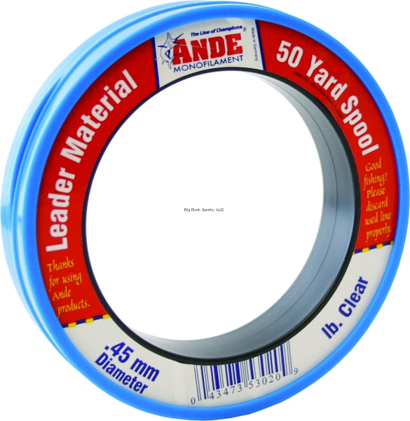 Ande Mono Leader Wrist Spool (20lb-80lb, 50yd, Clear)