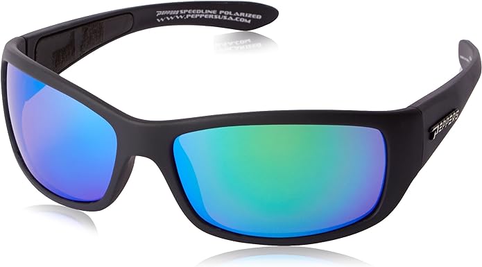 Calcutta Palm Polarized Sunglasses Matte Black Frame/Blue Mirror Lens