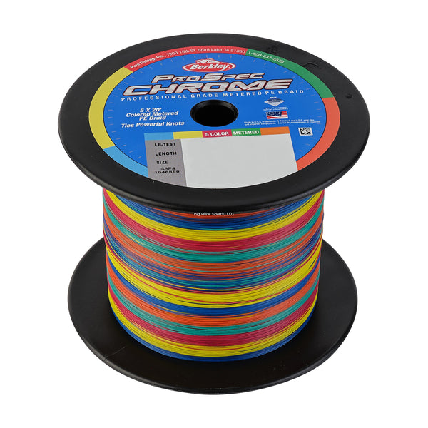 Berkley ProSpec Chrome Premium 5x20' Braid, 30lb, 1500yd, Metered