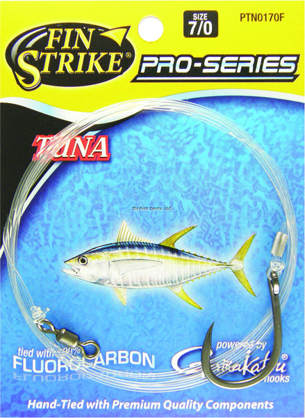 Fin Strike Pro Series Tuna Rig LiveBait Hook & Fluoro Size 7/0