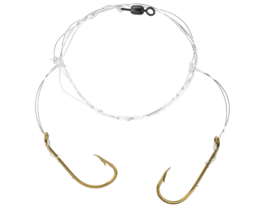 Tide Rite Hand Tied Fish Finder Striped Bass Hi-Lo Clam Rig, Gold (R75